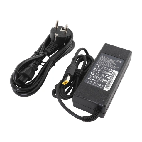 Зарядка для ноутбука Lenovo 20V 4.5A (90W) прямоугольный разъем фото 1