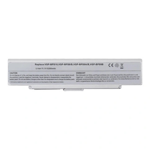 Аккумулятор для ноутбука Sony (BPS9) VGN-AR, VGN-CR серебристый фото 2